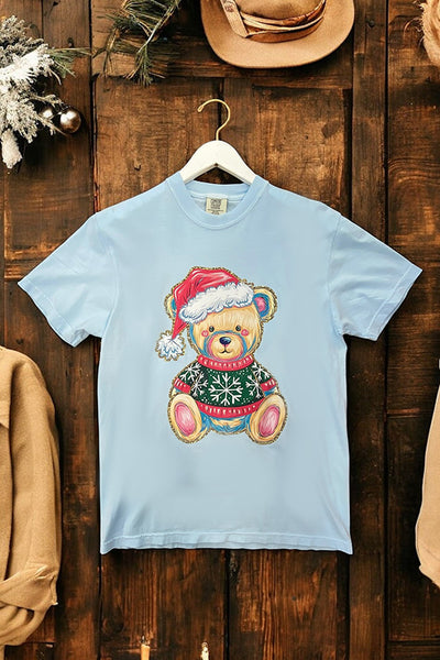 CC DTF TEDDY BEAR- CHAMBRAY
