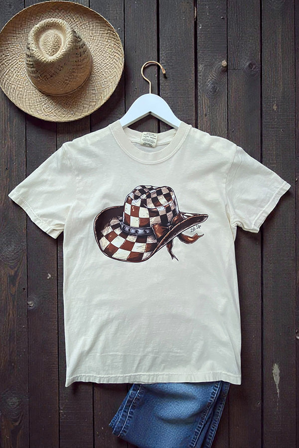 CC DTF CHECKER HAT - IVORY
