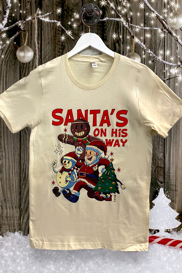 BC DTF SANTAS ON THE WAY - CREAM