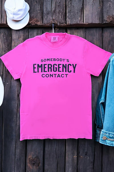 CC DTF EMERGENCY CONTACT - NEON PINK