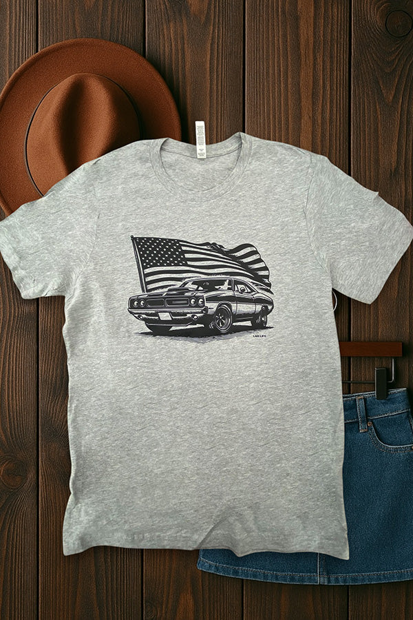 BC DTF AMERICAN CAR - LIGHT GREY