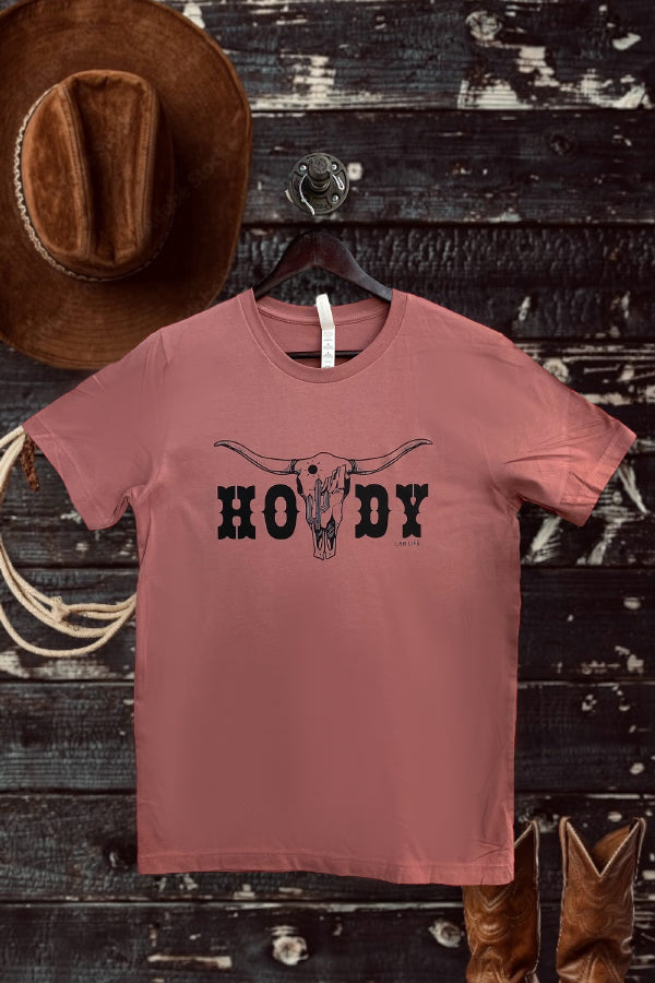 BC DTF HOWDY STEER - MAUVE