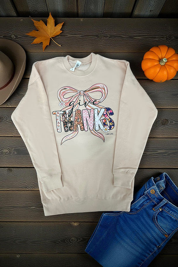 LBL DTF GIVE THANKS - PEACH