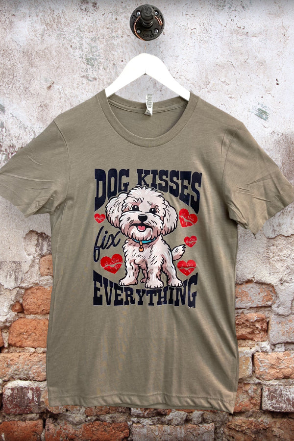 BC DTF DOG KISEES FIX EVERYTHING - STONE