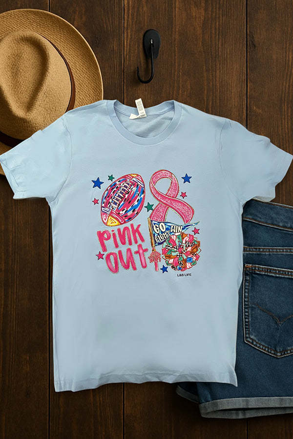 BC DTF PINK OUT RIBBION - BABY BLUE