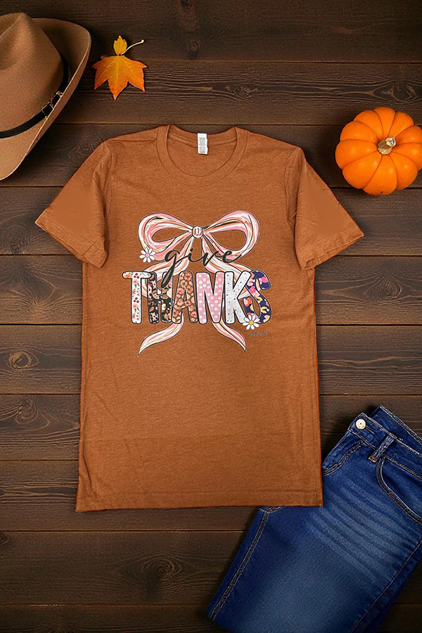 BC DTF GIVE THANKS BOW - HEATHER AUTUMN