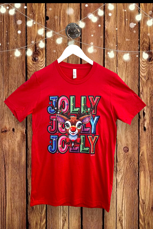 BC DTF JOLLY DEER - RED