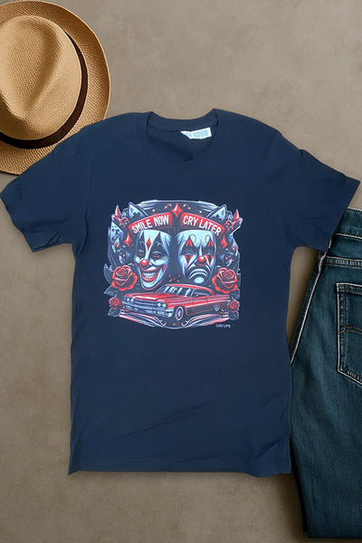 BC DTF SMILE NOW CRY LATER - BLACK