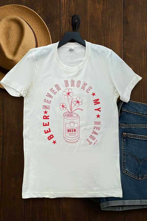 BC DTF BEER NEVER BROKE MY HEART - CREAM
