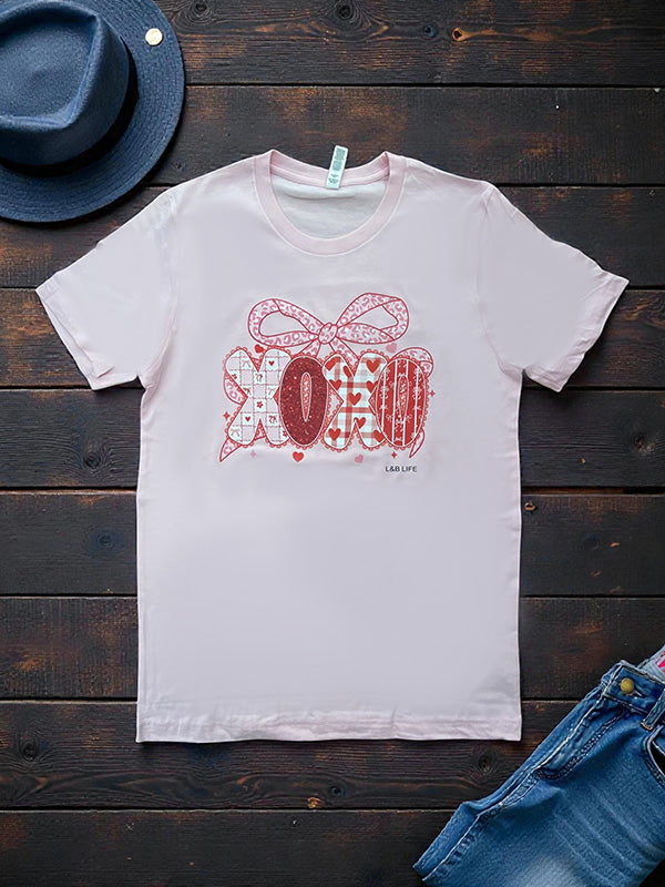 BC DTF GLITTER XOXO - PINK