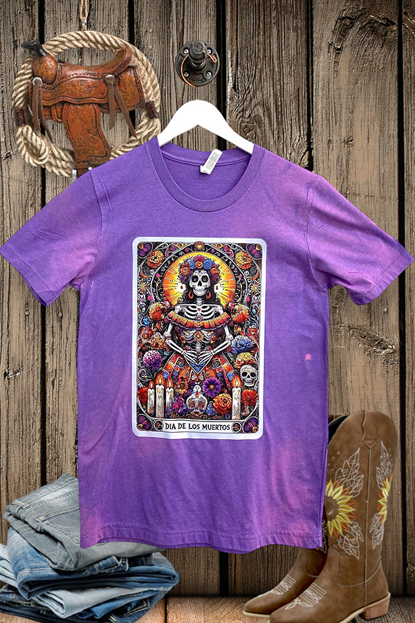 BC BL DTF DIA DE LOS MUERTOS - BLEACHED PURPLE