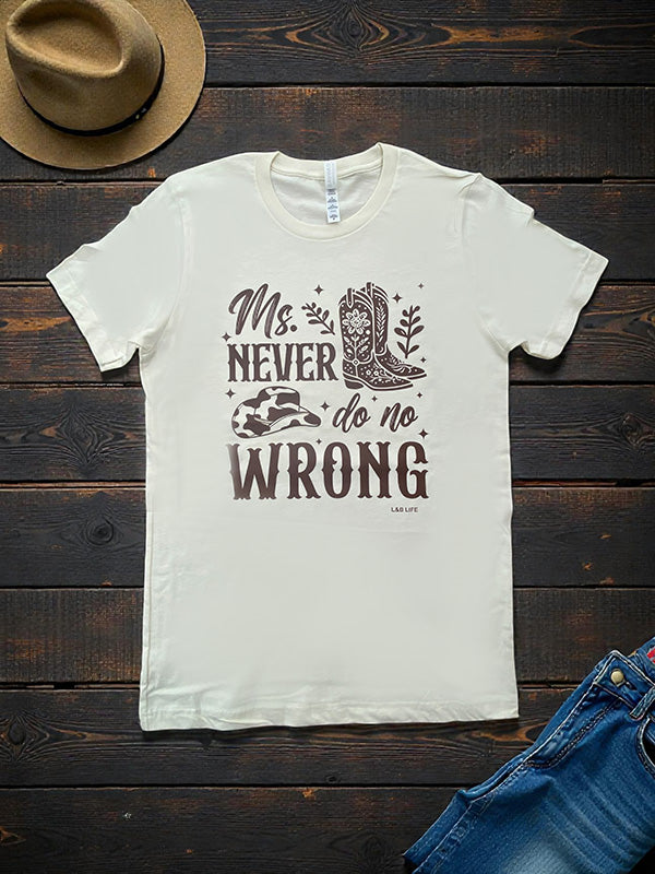 BC DTF MISS NEVER DO WRONG - CREAM