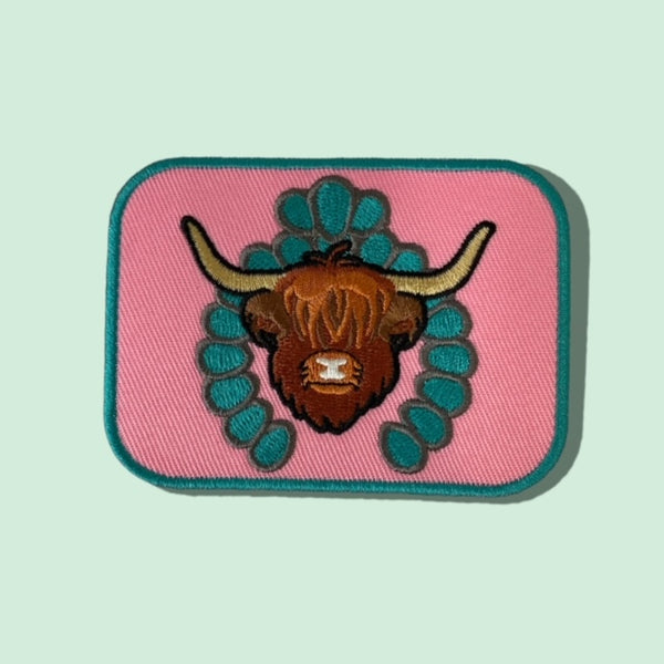 TURQUOISE BISION HAT PATCH