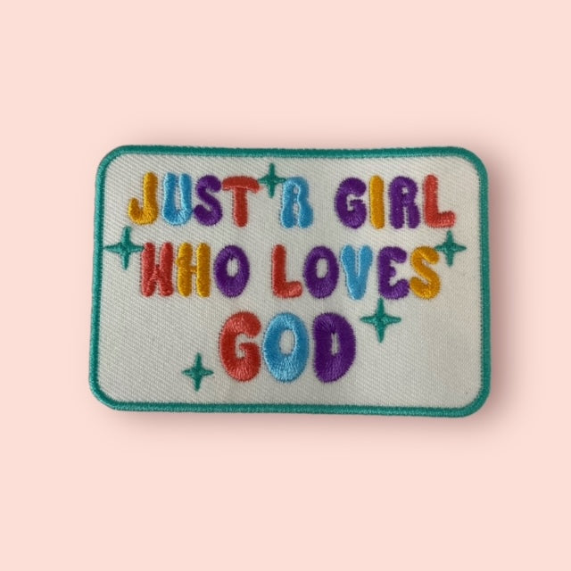 JUST A GIRL WHO LOVES GOD HAT PATCH