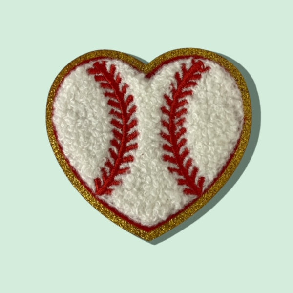 BASEBALL HEART HAT PATCH