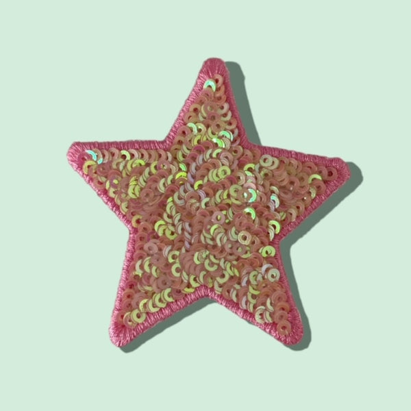 PINK SEQ STAR HAT PATCH