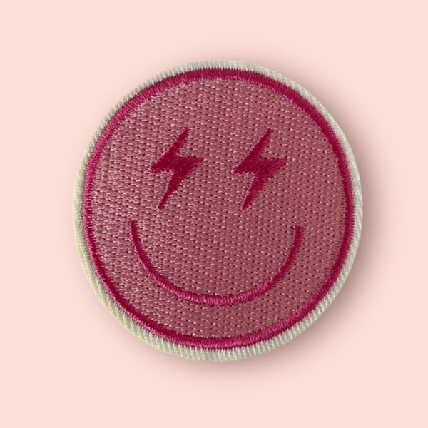 BOLT EYES SMILEY HAT PATCH