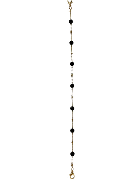 BLACK /GOLD BEADS HAT CHAIN