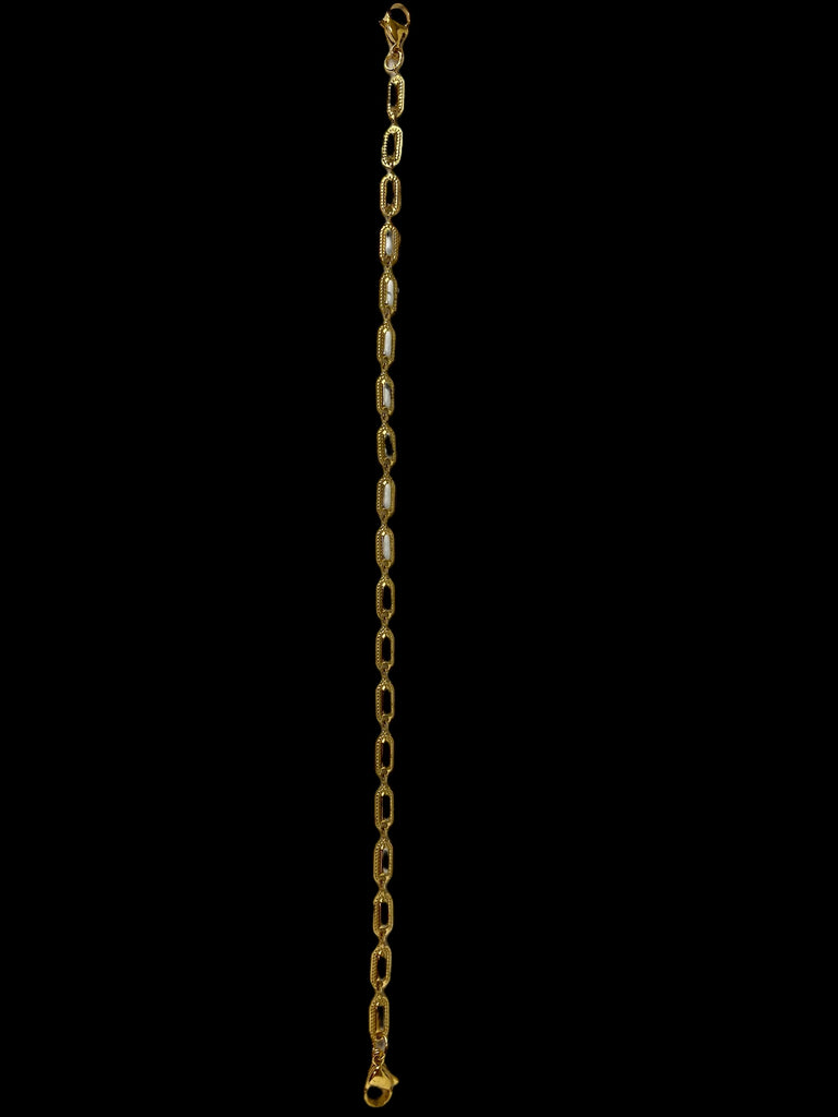 WHITE/GOLD HAT CHAIN