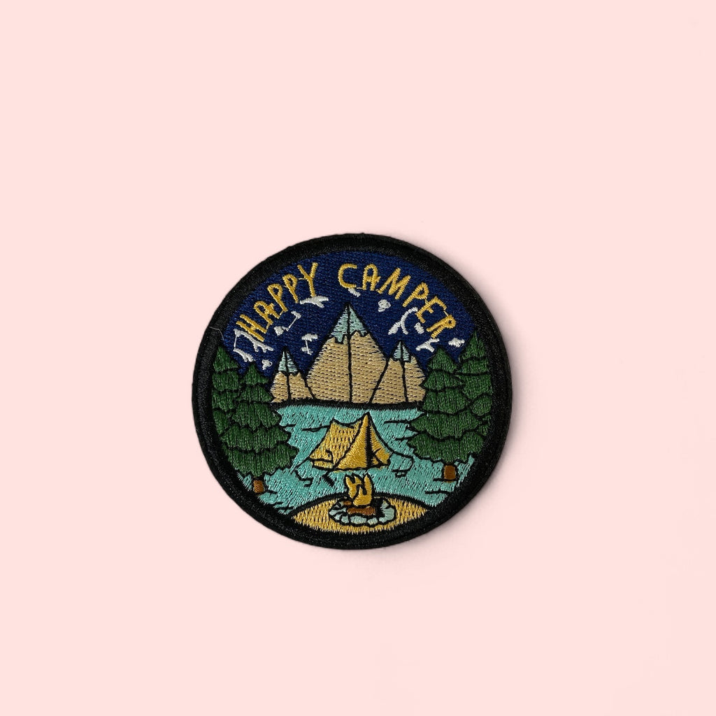 HAPPY CAMPER HAT PATCH