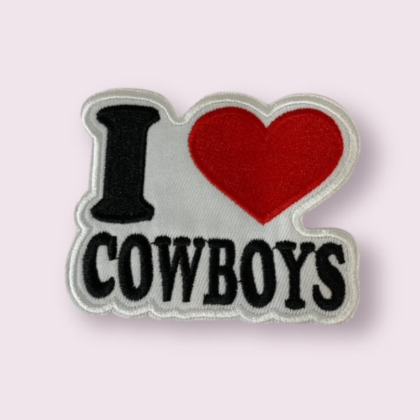 I LOVE COWBOYS HAT PATCH