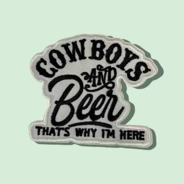 COWBOYS AND BEER HAT PATCH