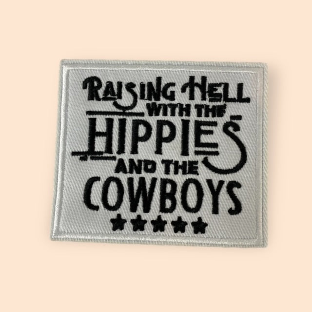 RASING HELL WITH THE HIPPIES HAT PATCH