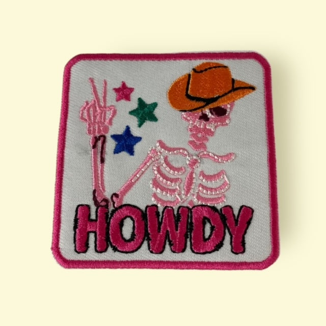 HOWDY STAR SKELTON HAT PATCH