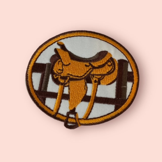 HORSE SADALE HAT PATCH