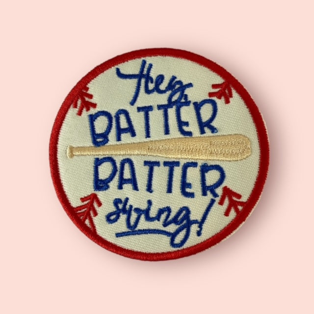 HEY BATTER HAT PATCH