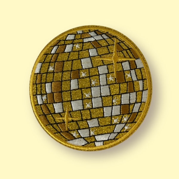 GOLD DISCO HAT PATCH