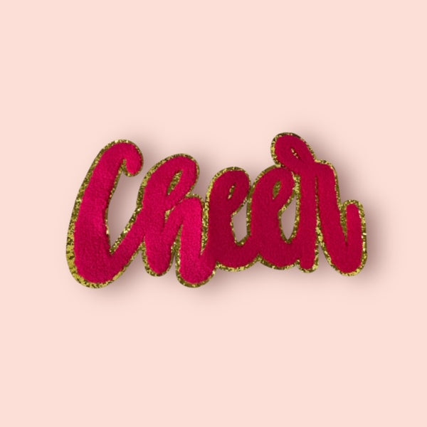 PINK CHEER HAT PATCH