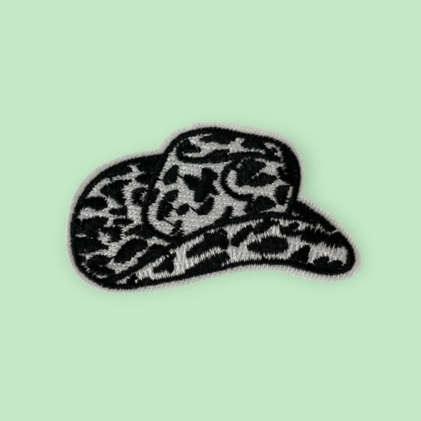 COWHIDE COWBOY HAT PATCH