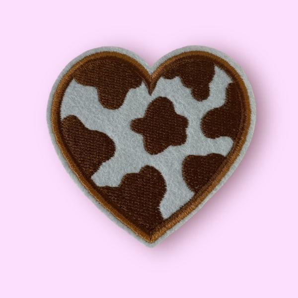 COWHIDE HEART HAT PATCH