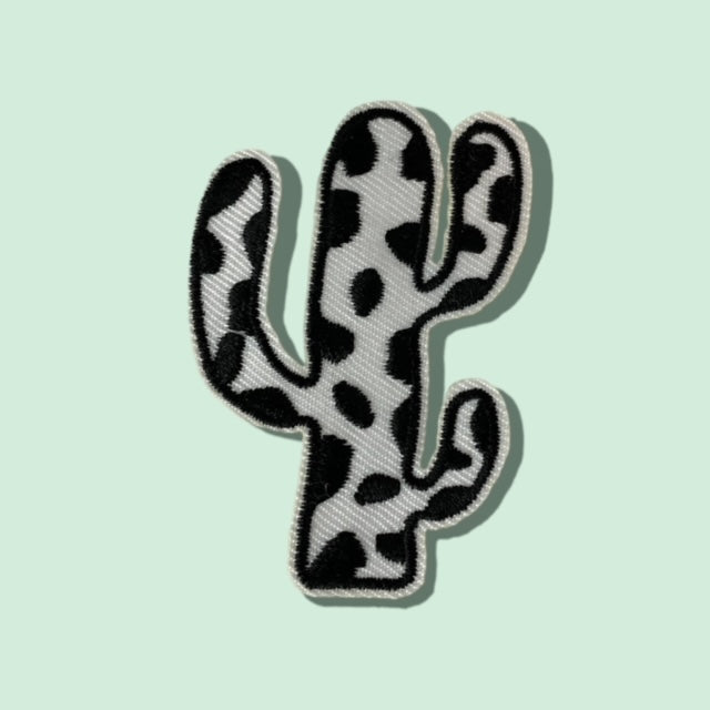 COWHIDE CACTUS HAT PATCH