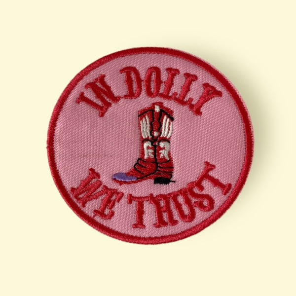 IN DOLLY WE TRUST HAT PATCH