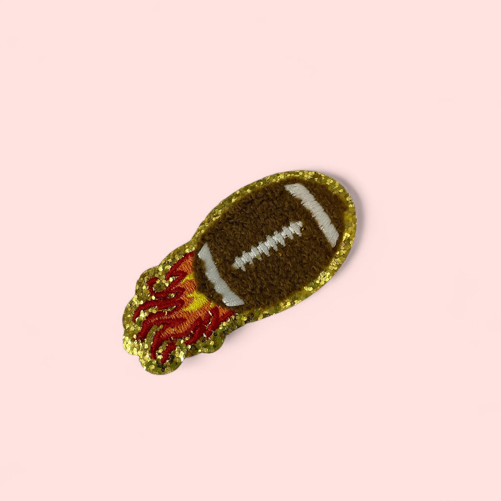 FIRE FOOTBALL HAT PATCH