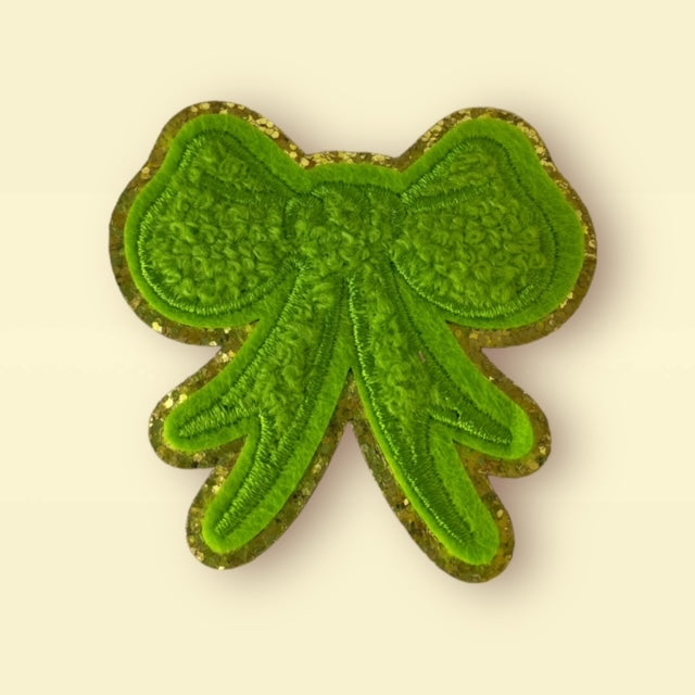 GREEN BOW HAT PATCH