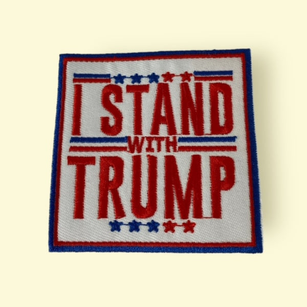 I STAND WITH TRUMP HAT PATCH