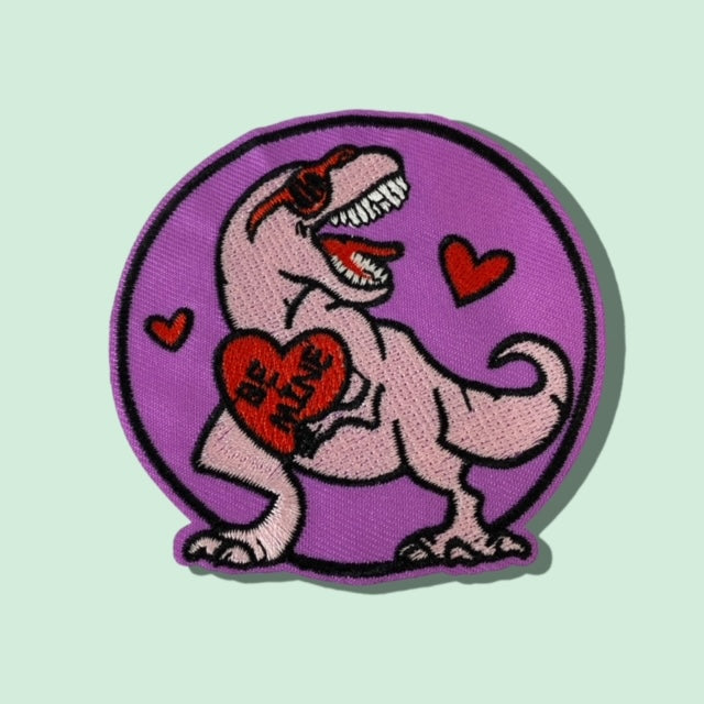 BE MINE DINO HAT PATCH