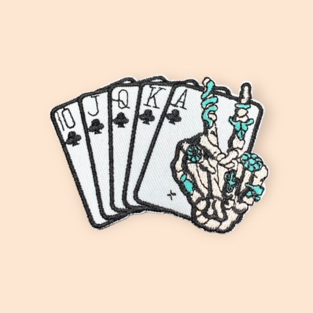 SKELETON HAND CARDS PATCH