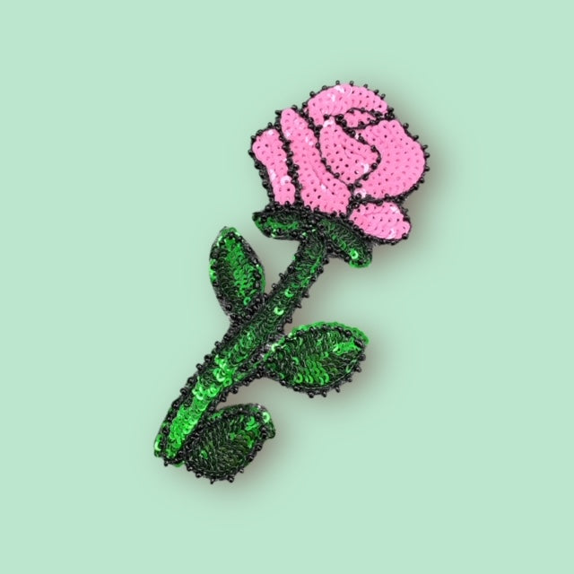 PINK SEQ ROSE HAT PATCH