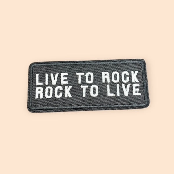 LIVE TO ROCK TO LIVE  HAT PATCH