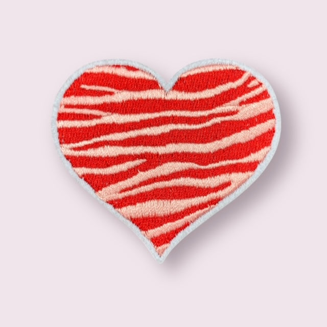 ZEBRA HEART HAT PATCH