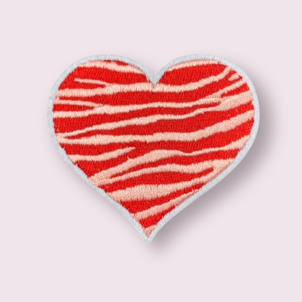 ZEBRA HEART HAT PATCH