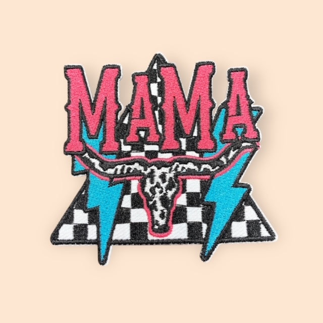 CHECKER MAMA BOLT HAT PATCH