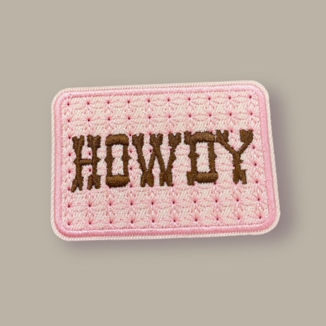 PINK HOWDY HAT PATCH