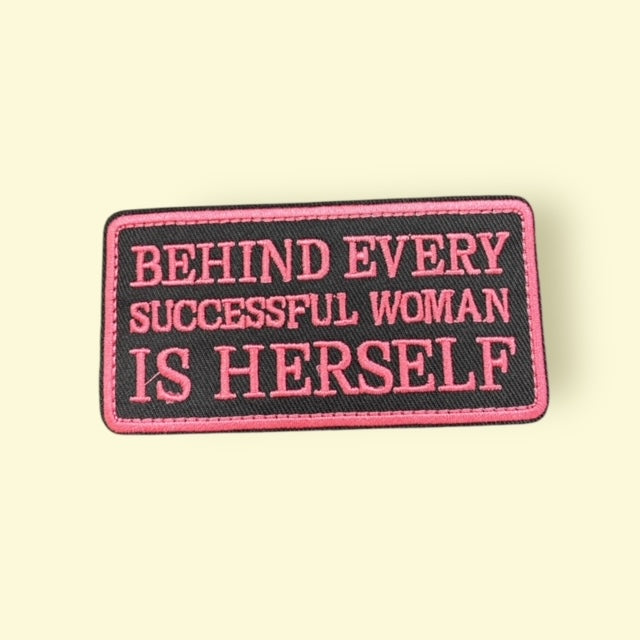 BEHIND EVERY SUCCESSFUL WOMAN HAT PATCH