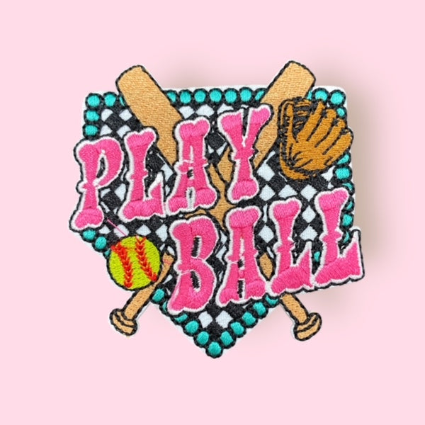 PLAY BALL HAT PATCH