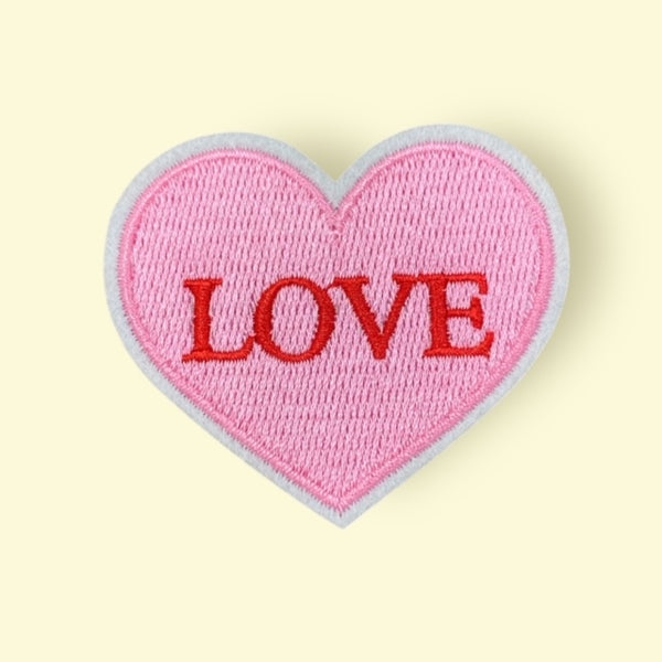 LOVE HEART HAT PATCH